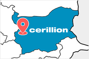 Map of Bulgaria locating Cerillion office