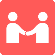 People shaking hands icon