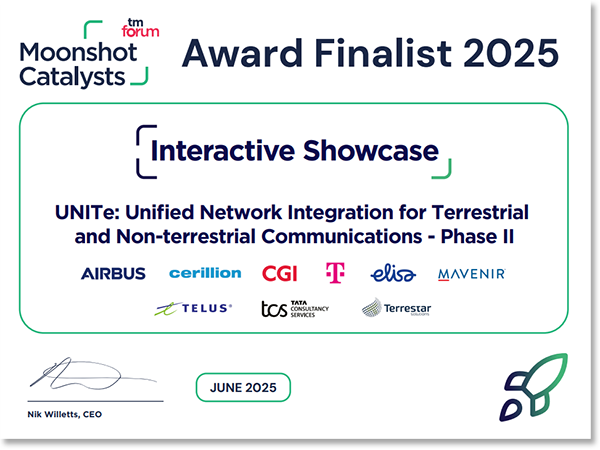 Moonshot Catalyst Award Finalist 2025 certificate